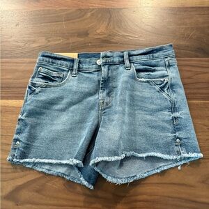 Chic Summer Kensie Jeans The Short Distressed Frayed‎ Hem Denim Womens Preppy 8